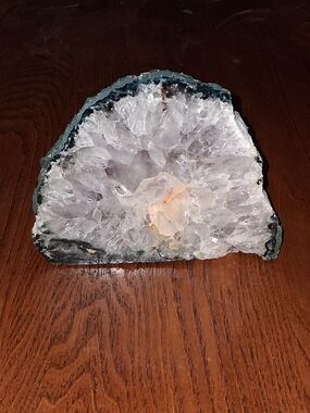 Natural Amethyst Crystal Geode Slice - Clear Lavender Hues